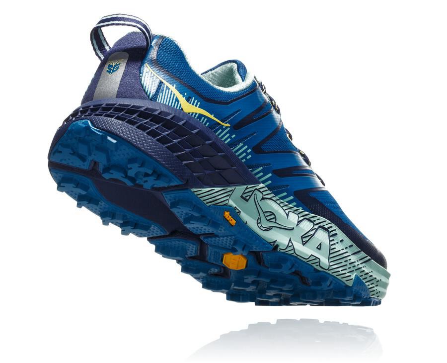 Hoka One One Speedgoat 3 Trailskor Dam - Blå - CJFUB-9032